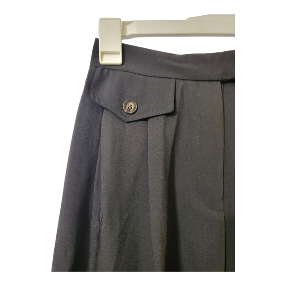 💕Topshop Womens Ultra High Rise Wide Leg Trousers Size 2‎ New Black - Picture 3 of 5